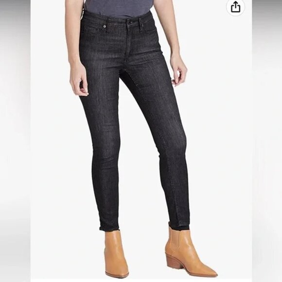 Universal Thread Jeans Sulphur High Rise Skinny Black Denim Size 00 Womens - Picture 1 of 7